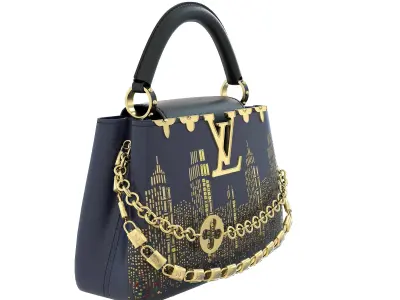 Louis Vuitton Capucines Mini Bag NY Navy Low-poly 3D model