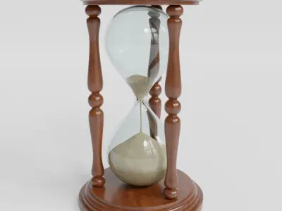 Hourglass with sand in it 3D model