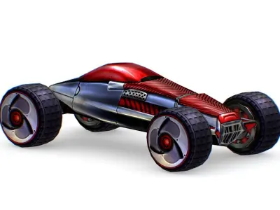 Cartoon Toy AR Racing Car 05 Low-poly 3D model