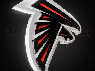 Atlanta Falcons logo - Cinematic - 3D print 3D model