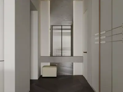 Modern living room dining room interior scenes 569 3D model