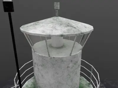 Light House Pinhatten Low-poly 3D model