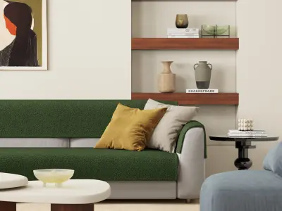 Mid Century interior  Livingroom 3D model