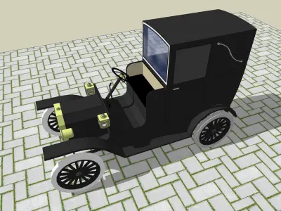 Cars - old-fashioned vehicles 3D model