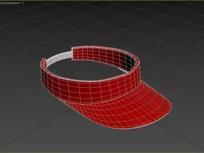 Low-Poly Visor Cap 3D Model Low-poly 3D model
