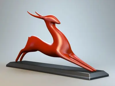 Resting Antelope 3D model