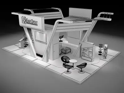 Booth Exhibition Stand a295 3D model