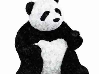 Soft Toy   Black And White Panda 3D model