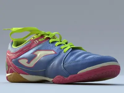 Sneaker High Poly soccer shoe 3D model