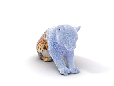Spotted Leopard Realistic model pack Low-poly 3D model