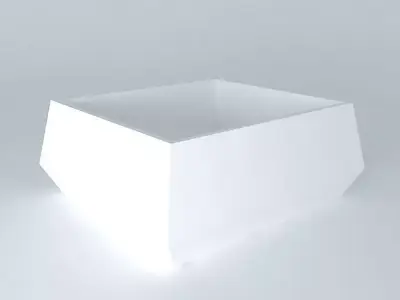 bowl square planter Free 3D model