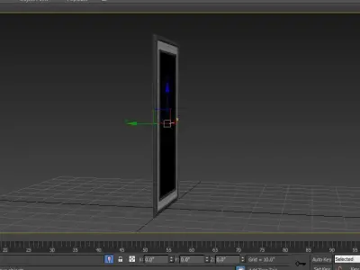 Modern Mirror - Black Metal Frame  Low-poly 3D model