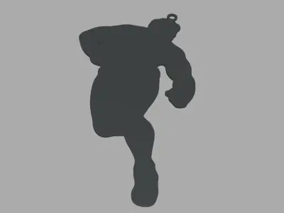 Rugby Key Ring Chain 02 3D print model