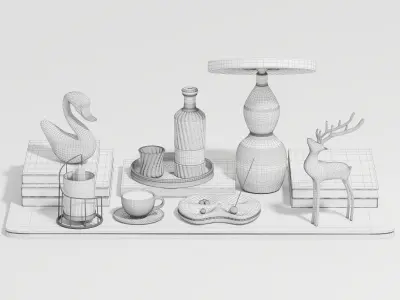 Decorative set 3 3D model buy