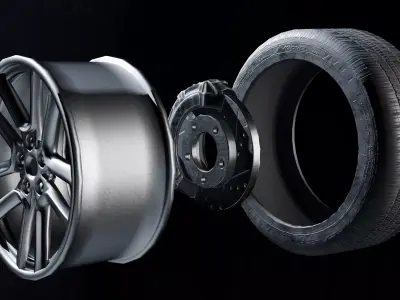 Car Tires Pack Low-poly 3D model