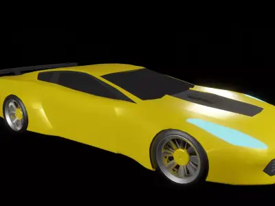 Sports car low poly 3d models 3D model