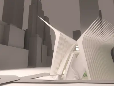 World Trade Center Transportation Hub Oculus 3D model Low-poly 3D model