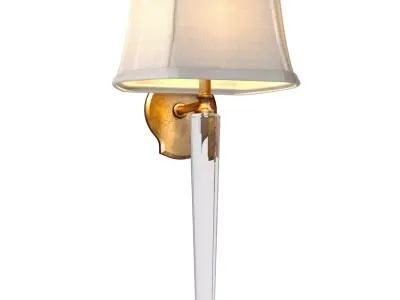 Crystal Hudson Lighting wall Sconce lamp made aged brass glass  3D model
