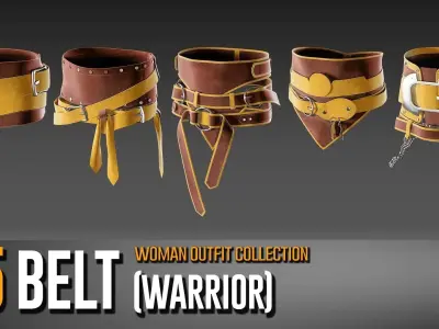25 Warrior Belt - Outfit Collection- VOL 06 3D model