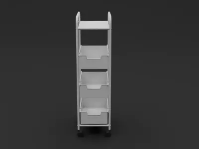 Trolley Storage Rack Low-poly 3D model