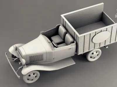 Retro truck 3D print model