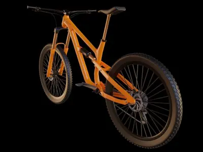 Mountain Bike MTB bicycle 3D model 3D model Low-poly 3D model