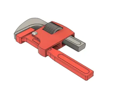 High-Quality 3D Pipe Wrench 3D print model