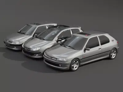 Peugeot 106 206 306 GTI 3D model