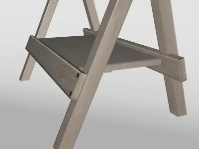 Lobo Easel Low-poly 3D model