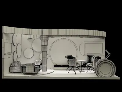 Booth Exhibition Stand a255b 3D model