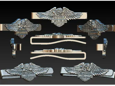 Harley Davidson Eagle tie clip  3D print model