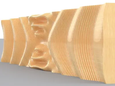 Parametric Wall Longitudinal Pattern 3D model