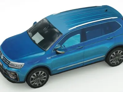 Volkswagen Tiguan 2019 Low-poly 3D model