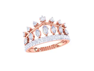 The Crown Jewel  Luxury Diamond Eternity Ring 3D print model