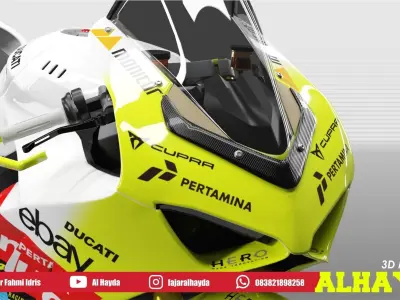 Panigale Superleggera V4 VR 46 Team Low-poly 3D model