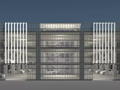 Parking garage building 25-19 3D model
