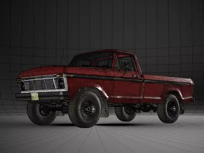 Pickup Truck AAA Next Gen Game Ready Low-poly 3D model Base ver Low-poly 3D model