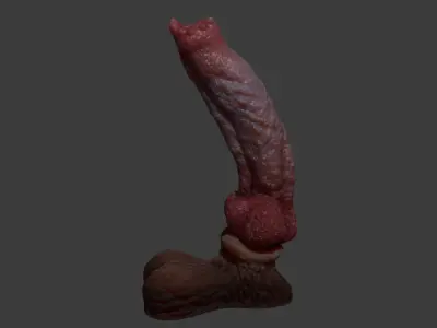 Huge Dog Penis Rigged Low-poly 3D model