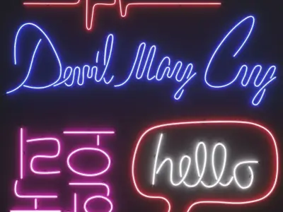 Neon Set 13 3D model