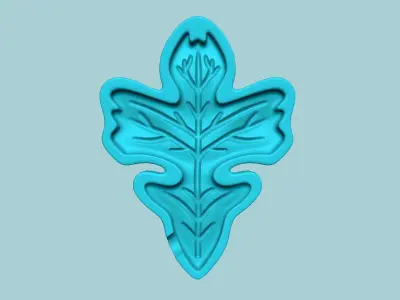 Post Oak Tree Leaf - Molding Artificial EVA Craft 3D print model