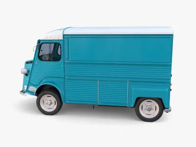 Citroen HY Blue with interior 3D model
