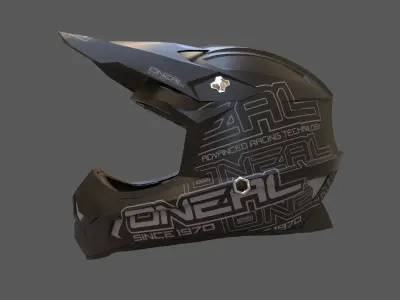 Motocross Helmet N Goggles Low-poly 3D model