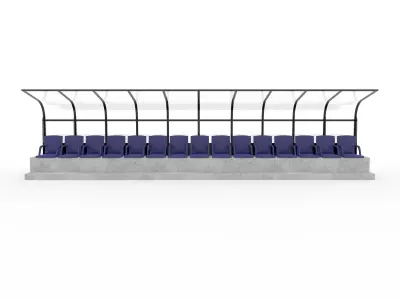 Soccer Bench 07 3D model