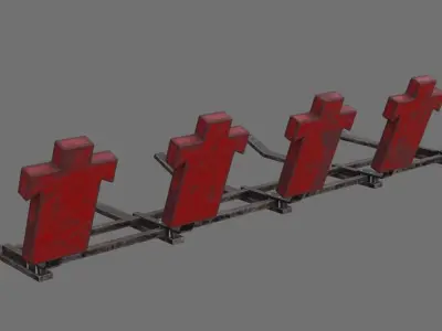Football Tackling Dummy 1B Low-poly 3D model