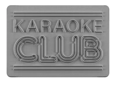 Karaoke Club Neon Sign 3D model