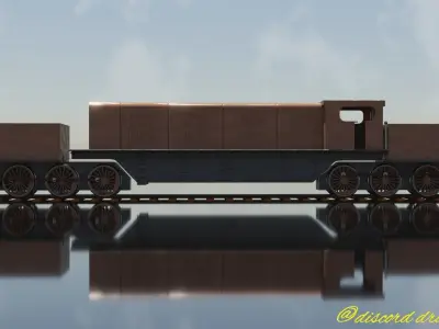 Garratt diesel inside frame version 3D model