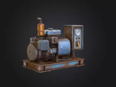 Rustic Generator Low-poly 3D model