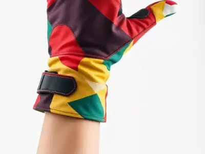 Colorful Glove with Straps Model Pack Low-poly 3D model