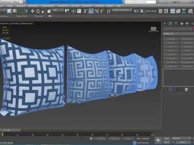 Decorative pillows Houzz set 081 3D model