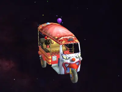 Car game Clown Car  Sports Car- Emerald Flash Sports Car- FFCS 3D model